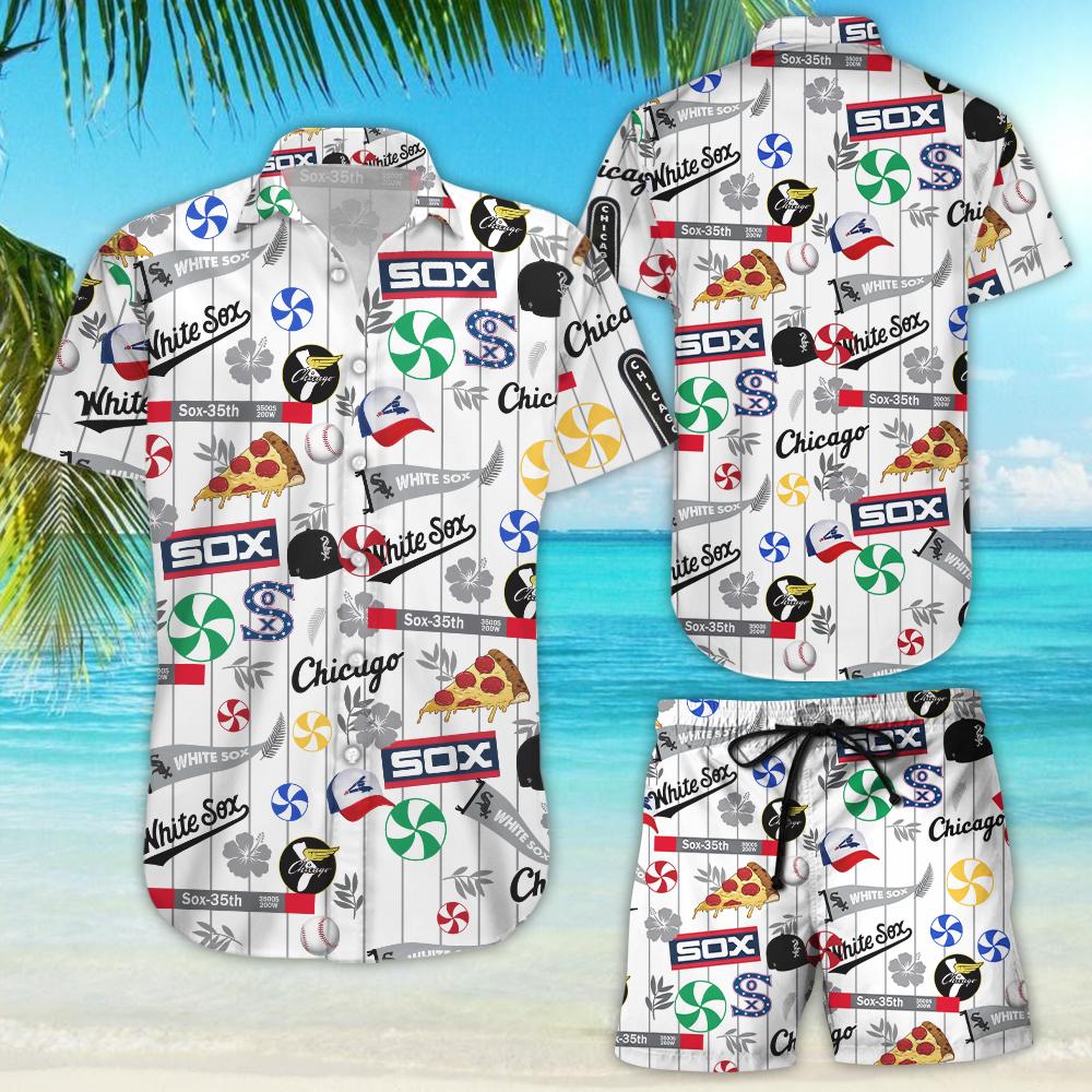 Chicago White Sox Hawaiian Shirt – Beggars Pizza Baseball Hibiscus Flower Aloha Chicago White Sox Hawaiian Shirt – Beggars Pizza Baseball Hibiscus Flower Aloha