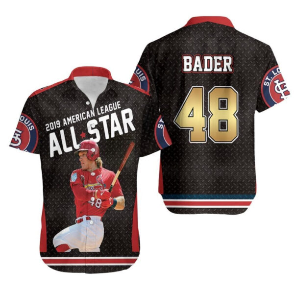 Official St Louis Cardinals Hawaiian Shirt – 48 Harrison Bader Design