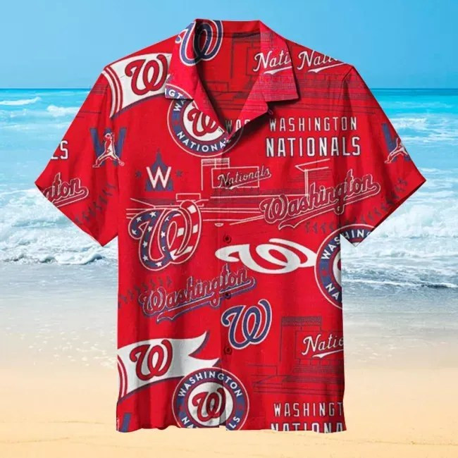 Washington Nationals MLB Hawaiian Shirt: Perfect Gift for Sports Fans Washington Nationals MLB Hawaiian Shirt: Perfect Gift for Sports Fans