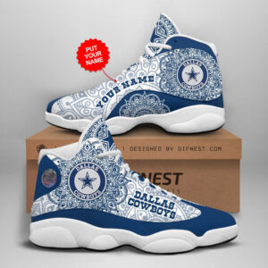 Personalized Dallas Cowboys Air Jordan 13 Shoes - Custom Name Option