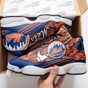 New York Mets Air Jordan 13 Custom Sneakers: Perfect Unisex Gift for Fans