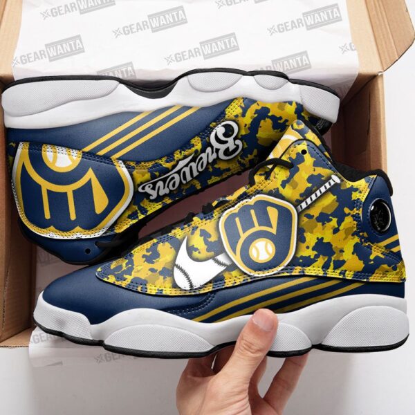 Milwaukee Brewers Air Jordan 13 Custom Sneakers – Unisex Fans Gift