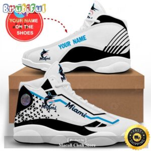 Exclusive Miami Marlins Air Jordan 13 Custom Sneakers – Unisex Gift for Fans