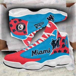 Custom Miami Marlins Air Jordan 13 Sneakers: Perfect Unisex Gift for Fans