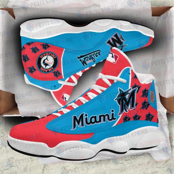 Custom Miami Marlins Air Jordan 13 Sneakers: Perfect Unisex Gift for Fans