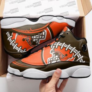 Cleveland Browns Custom Air Jordan 13 Sneaker - Perfect Gift for Fans