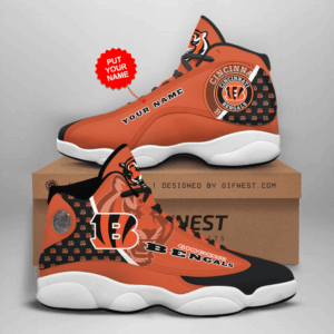 Custom Cincinnati Bengals NFL Air Jordan 13 Sneakers – Perfect Gift for Fans