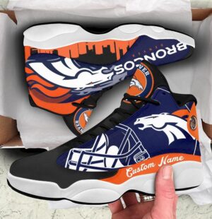 Denver Broncos Air Jordan 13 Custom Sneaker - Perfect Gift for Fans
