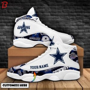 Dallas Cowboys Air Jordan 13 Custom Sneakers - Perfect Gift for Fans