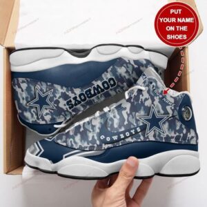 Dallas Cowboys Camo Air Jordan 13 Sneaker Custom - Perfect Gift for Fans
