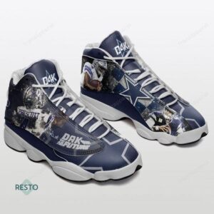 Official Dallas Cowboys Dak Prescott Air Jordan 13 Custom Sneaker - Perfect Gift for Fans