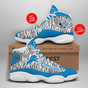 Detroit Lions Air Jordan 13 Custom Sneakers - Perfect Gift for Fans