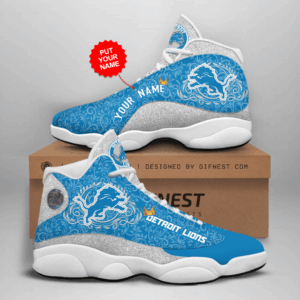 Detroit Lions Air Jordan 13 Sneaker Custom - Perfect Gift for Fans!