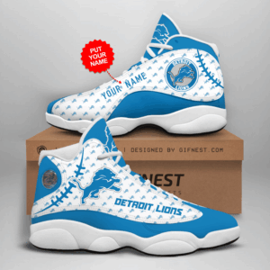 Custom Detroit Lions Air Jordan 13 Sneaker - Perfect Gift for Fans!