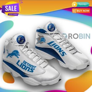 Detroit Lions Air Jordan 13 Custom Sneaker: Perfect Gift for Fans