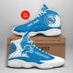 Detroit Lions Air Jordan 13 Custom Sneaker - Perfect Gift for Fans