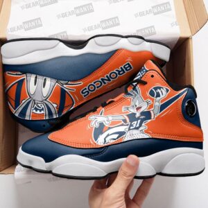 Denver Broncos Bugs Bunny Air Jordan 13 Custom Sneaker: Perfect Fan Gift!