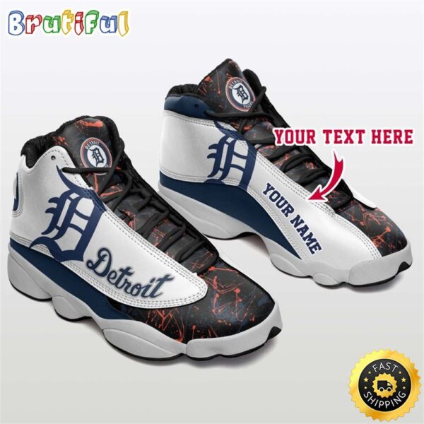Authentic Detroit Tigers Air Jordan 13 Custom Sneakers – Unisex Gift for Fans