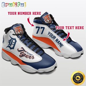 Custom Detroit Tigers Air Jordan 13 Sneakers - Perfect Unisex Gift for Fans