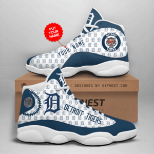 Custom Detroit Tigers Air Jordan 13 Sneakers - Unisex Fan Gift