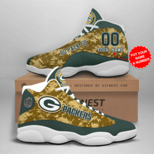 Green Bay Packers Air Jordan 13 Custom Sneaker - Ideal Gift for Fans