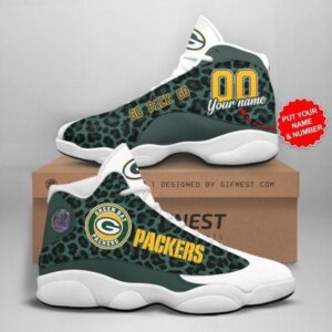 Green Bay Packers Air Jordan 13 Custom Sneaker - Perfect Gift for Fans