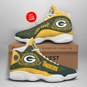 Green Bay Packers Air Jordan 13 Sneaker Custom - Perfect Fan Gift