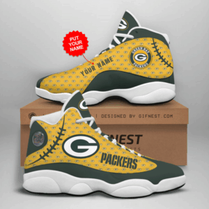 Green Bay Packers Air Jordan 13 Custom Sneaker - Perfect Gift for Fans