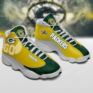 Green Bay Packers Air Jordan 13 Custom Sneaker - Perfect Gift for Fans