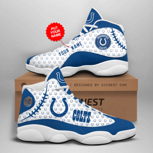 Indianapolis Colts Air Jordan 13 Custom Sneaker – Ideal Gift for Fans