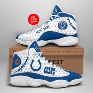 Indianapolis Colts Air Jordan 13 Custom Sneaker - Ideal Gift for Fans