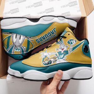 Limited Edition Jacksonville Jaguars Bugs Bunny Air Jordan 13 Custom Sneaker – Perfect Gift for Fans