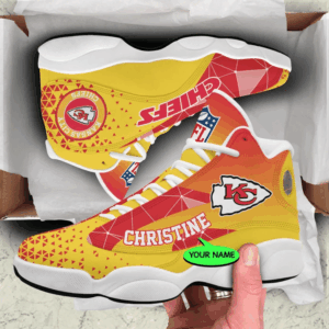 Custom Kansas City Chiefs Air Jordan 13 Sneakers – Perfect Gift for Fans