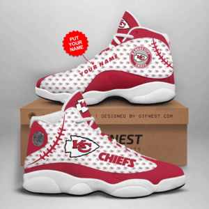 Custom Kansas City Chiefs NFL Air Jordan 13 Sneaker - Perfect Gift for Fans