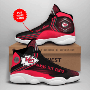 Custom Kansas City Chiefs NFL Air Jordan 13 Sneaker - Perfect Gift for Fans