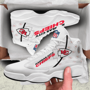 Exclusive Kansas City Chiefs White Air Jordan 13 Sneaker Custom - Perfect Gift for Fans