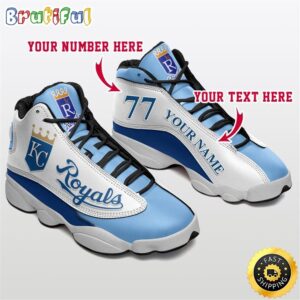 Custom Kansas City Royals Air Jordan 13 Sneakers - Unisex Fan Gift