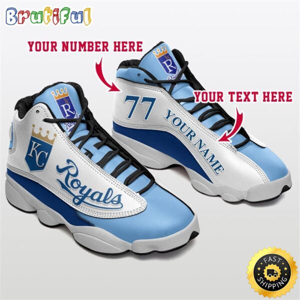 Custom Kansas City Royals Air Jordan 13 Sneakers – Unisex Fan Gift