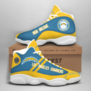 Los Angeles Chargers Air Jordan 13 Custom Sneaker: Perfect Gift for Fans