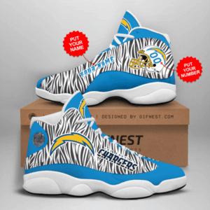 Los Angeles Chargers Air Jordan 13 Custom Sneaker – Perfect Gift for Fans