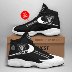 Las Vegas Raiders Air Jordan 13 Custom Sneaker - Perfect Gift for Fans