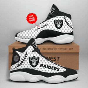 Las Vegas Raiders Air Jordan 13 Custom Sneaker: Perfect Gift for Fans