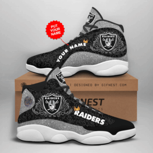 Las Vegas Raiders Air Jordan 13 Custom Sneaker - Perfect Gift for Fans