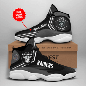 Las Vegas Raiders Air Jordan 13 Custom Sneaker - Perfect Gift for Fans