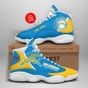 Los Angeles Chargers Air Jordan 13 Custom Sneaker - Perfect Gift for Fans