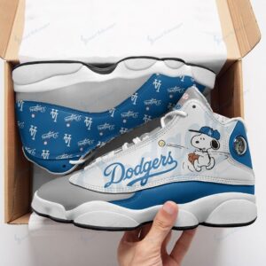 Los Angeles Dodgers and Snoopy Air Jordan 13 Custom Sneakers – Perfect Unisex Gift for Fans