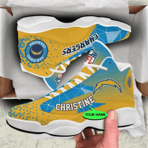 Los Angeles Chargers Air Jordan 13 Custom Sneaker - Perfect Gift for Fans