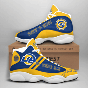 Los Angeles Rams Air Jordan 13 Custom Sneaker: Perfect Gift for Fans!