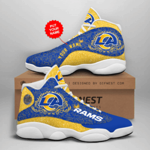 Los Angeles Rams Air Jordan 13 Custom Sneakers - Perfect Gift for Fans!