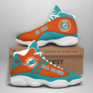Custom Miami Dolphins Air Jordan 13 Sneakers – Perfect Gift for Fans